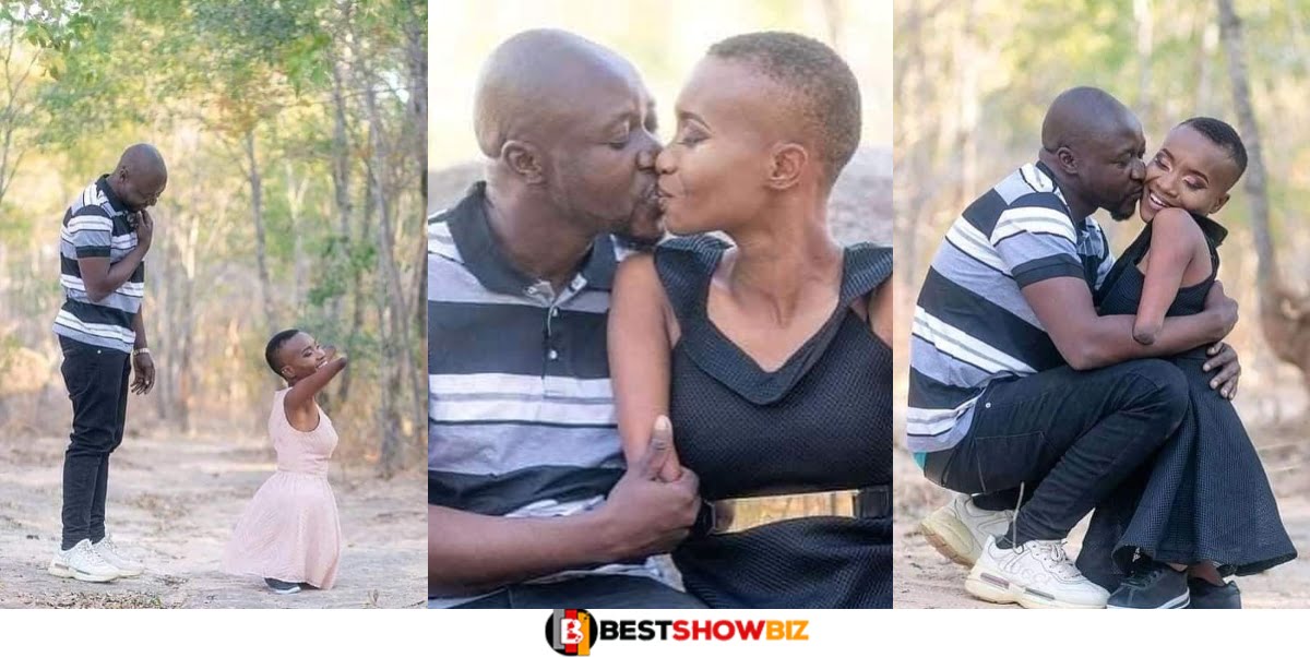 Love Is Blind: Beautiful Photos Drops as Man Marries a 3 Feet Lady Who Has No Hands