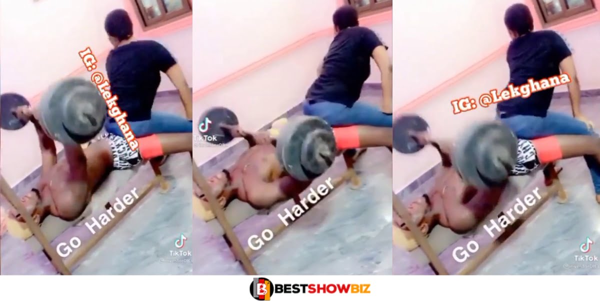 Enjoyment: Watch video as Girl twerks hard on his Man while gymming