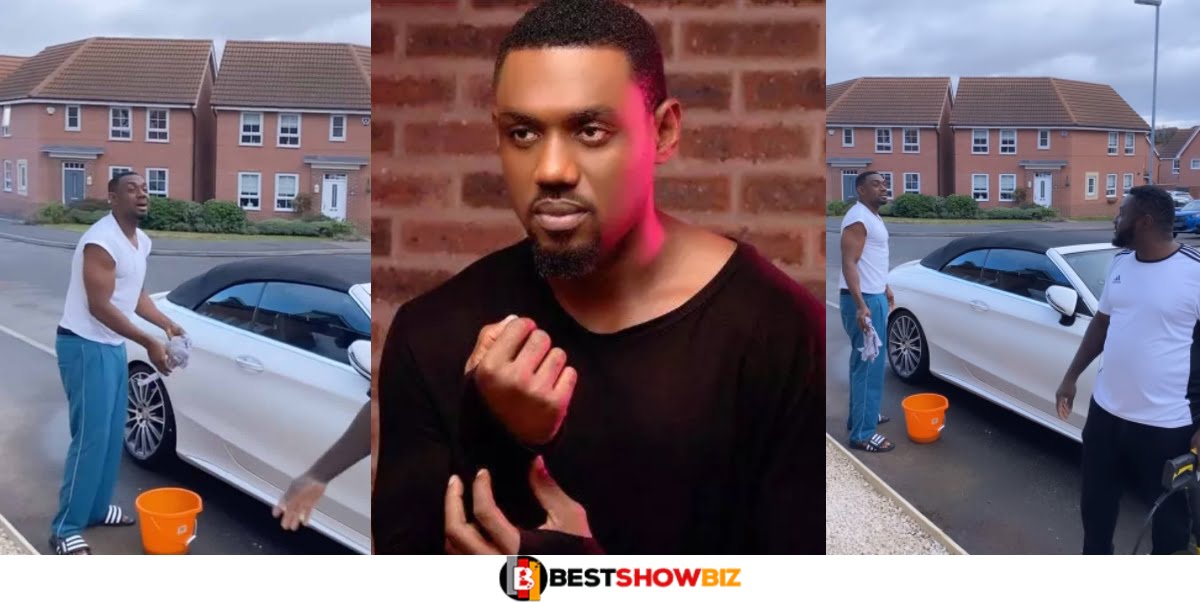 “He wants to turn me into slave” – Actor Eddie Watson cries as he's asked to wash cars in UK (Video)