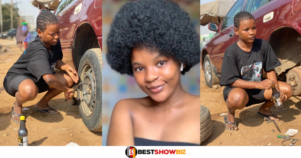 Meet The Beautiful Lady Who Works As A Mechanic To Sponsor Herself Through Medical School
