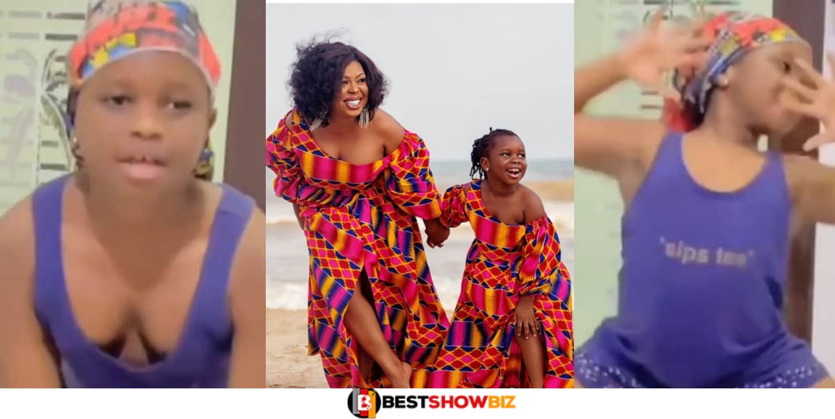 She is growing big - Reactions as new video of Afia Schwarzenegger's daughter dancing 'Agbaja' surfaces