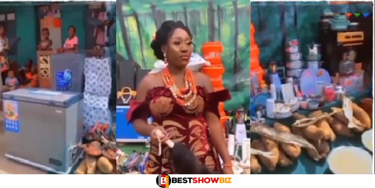 (Video) Bride Price Paid For A Lady Goes Viral As Family Requests 2 Refrigerators, 25 Tubers of Yam, And Other Iterms