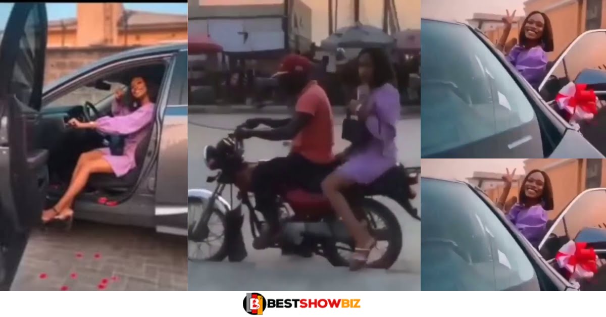 (Video) Lady Exposed For Claiming To Own A Car Only To Be Seen Going Home On Okada