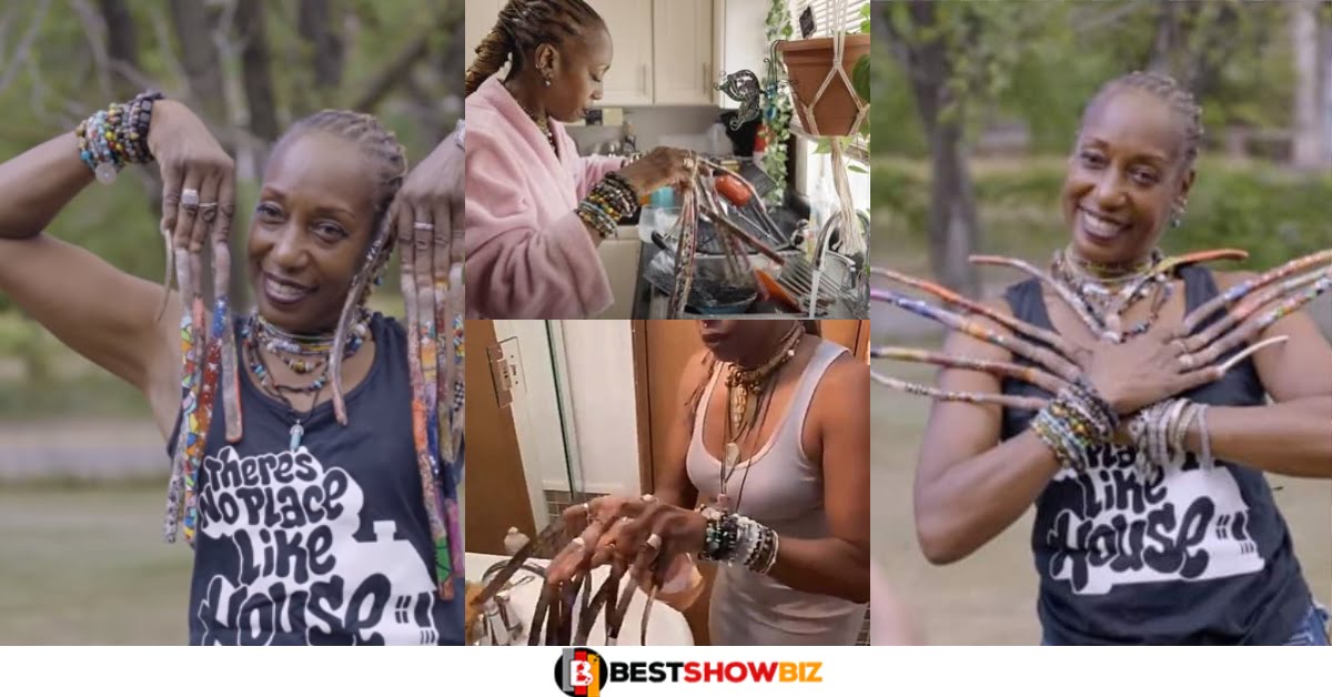 Video: Woman Who Has Not Cut Her Nails For 30 Years Shares How she Cooks and Eat with Them