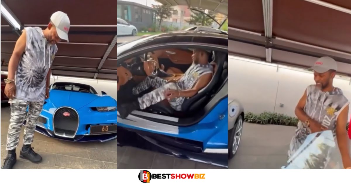 "Nothing is too beautiful or too expensive, you can get it"- Fadda Dickson motivates youth as he flaunts Despite's Bugatti (video)