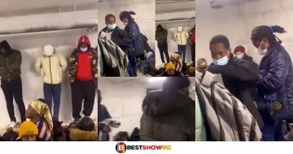 Sad video of Ghanaian students in Ukraine praying as they hide from bombs surfaces (video)