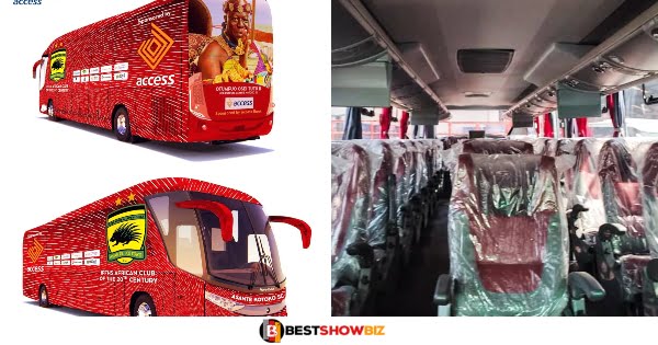 Watch Video of the interior of Asante Kotoko’s brand new 2021 Bus, The best team bus in the country so far.