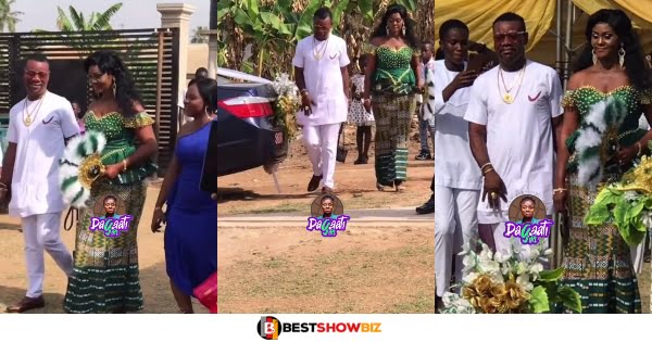 Kumawood actor Nana Yeboah marries a beautiful lady in a traditional wedding ceremony (video)