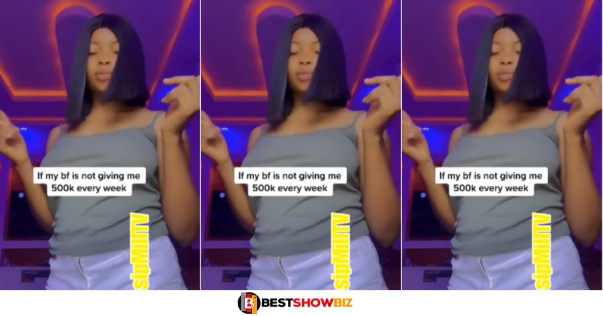 "If you can't give me Ghs 7,500 a week, then you are not my class"- Lady tells men