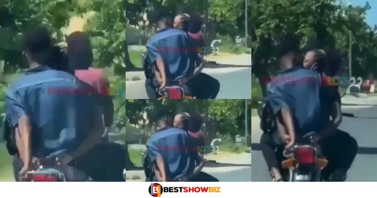 Two lovers spotted k!ssing on Okada as they make their way home to chop themselves (video)