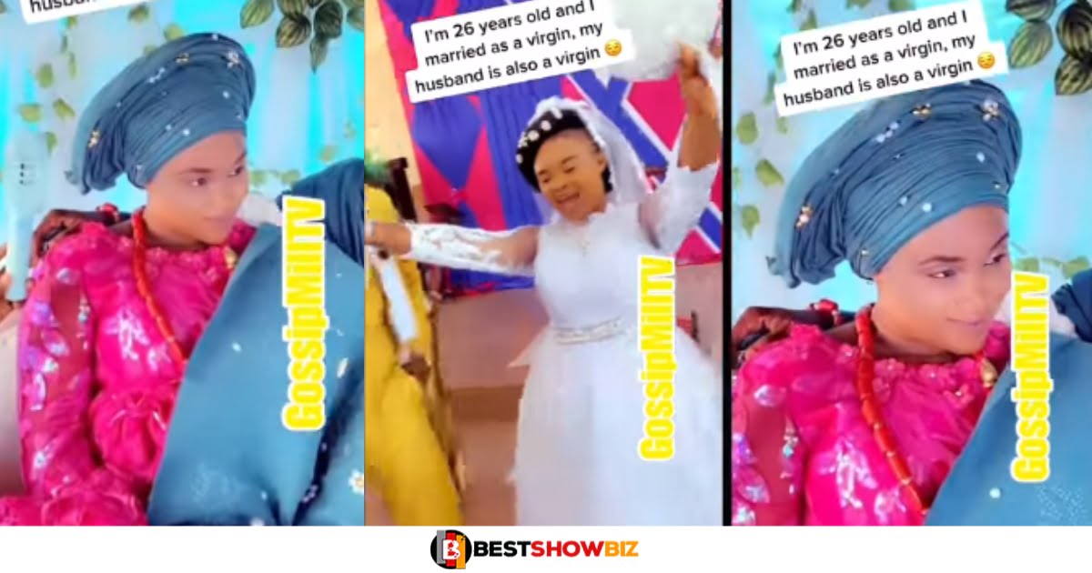 'My husband and i are virgins' - 26 years old woman reveals on her wedding day (video)