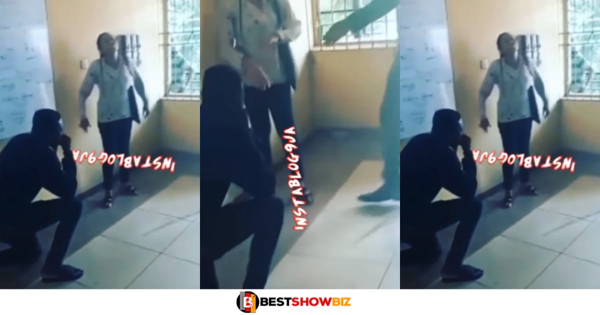 University Lecturer helps his male student to apologize to his girlfriend in class after the couple had an issue (video)