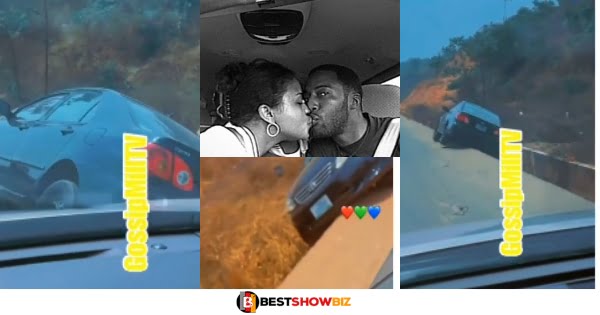 Man crushes his car whiles speeding and kissing his girlfriend at the same time (video)