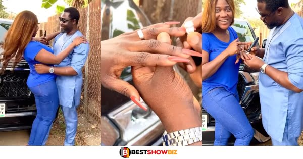 Mercy Johnson's husband buys her an 18-karat Diamond ring as her val's day gift (video)
