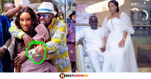 Beautiful photos of Despite and his pretty wife Awurama surfaces online as they flaunt their expensive diamond rings