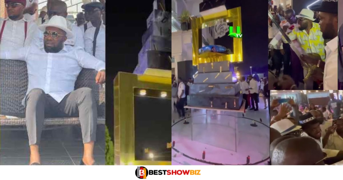 History made as Osei Kwame Despite’s cuts the biggest cake in Ghana on his 60th Birthday (video)