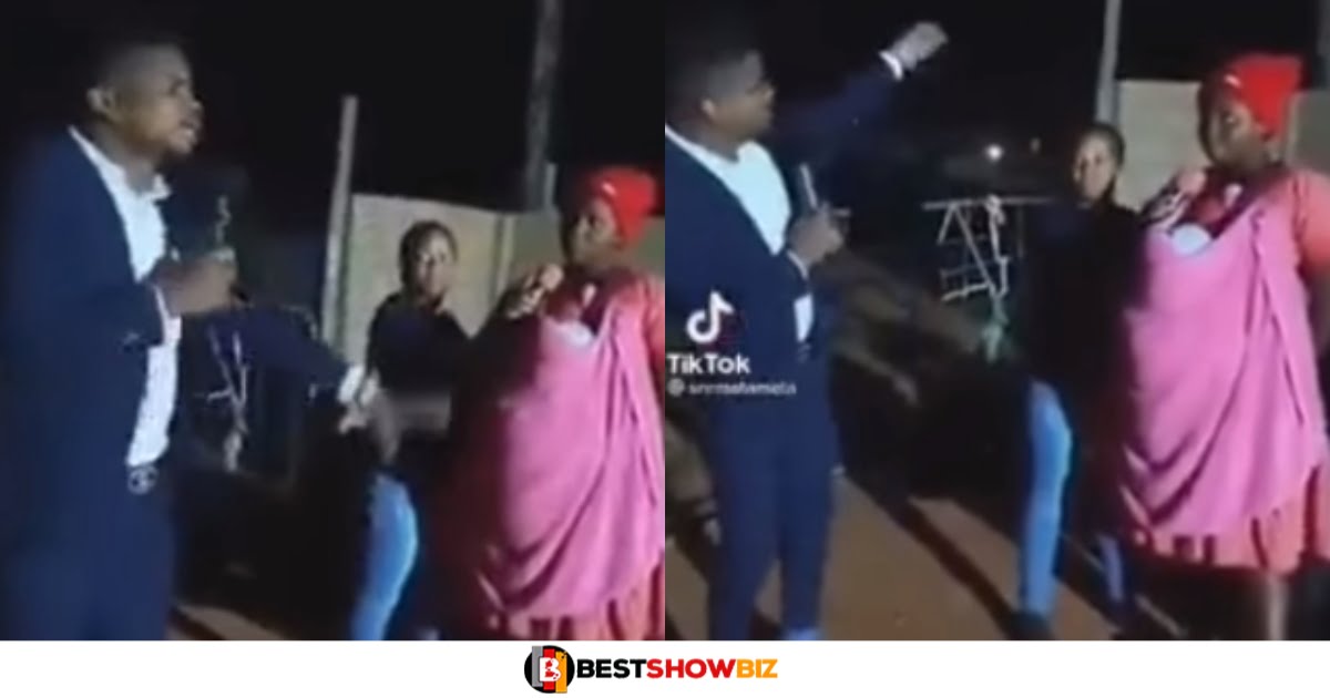"You went two rounds with another man"- Pastor disgraces pregnant wife in front of her husband and congregation (video)