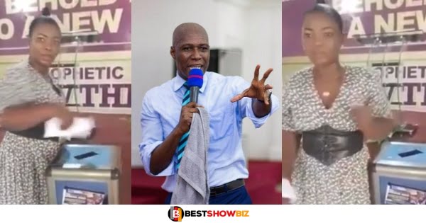 "The offering you are giving is from someone's husband, take it back!"- Prophet Oduro exposes woman in church (video)