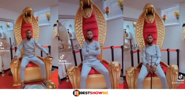 Rev. Obofour Buys A Customized Snake Throne to Show He Is A Great Chief (video)