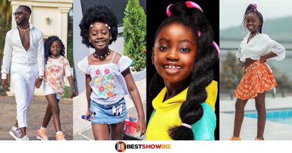 Okyeame Kwame's daughter goes viral after she showed her rap skills in a new video