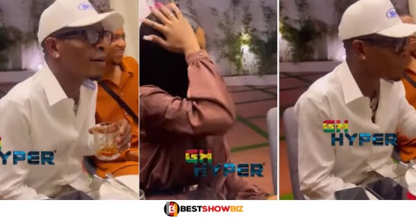 Shatta wale spotted flirting with another girl in the presence of her new girlfriend (video)