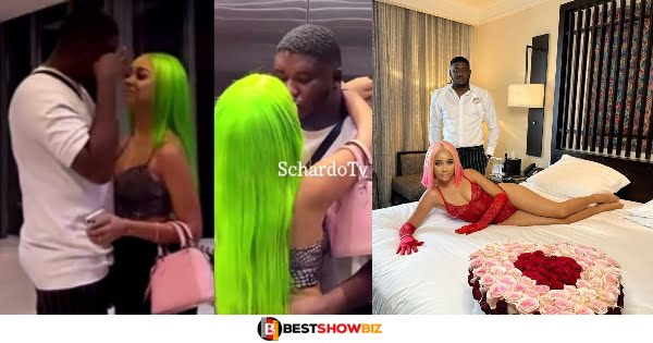 Sister Derby and her new boyfriend chops love on Val's day, as the couple were spotted in bed k!ssing (video)