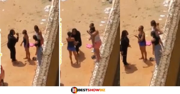 Woman almost gets beaten up by her husband's side chic and her friends after tracking her (Video)