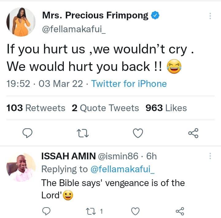 "If a man breaks your heart, don't cry, hurt him back"- Fella Makafui advises ladies