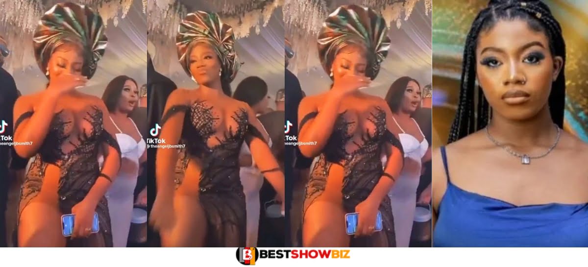 Angel Of BBNaija Storms Event With Half-Nᾶkẽt Outfit, Video Goes Viral