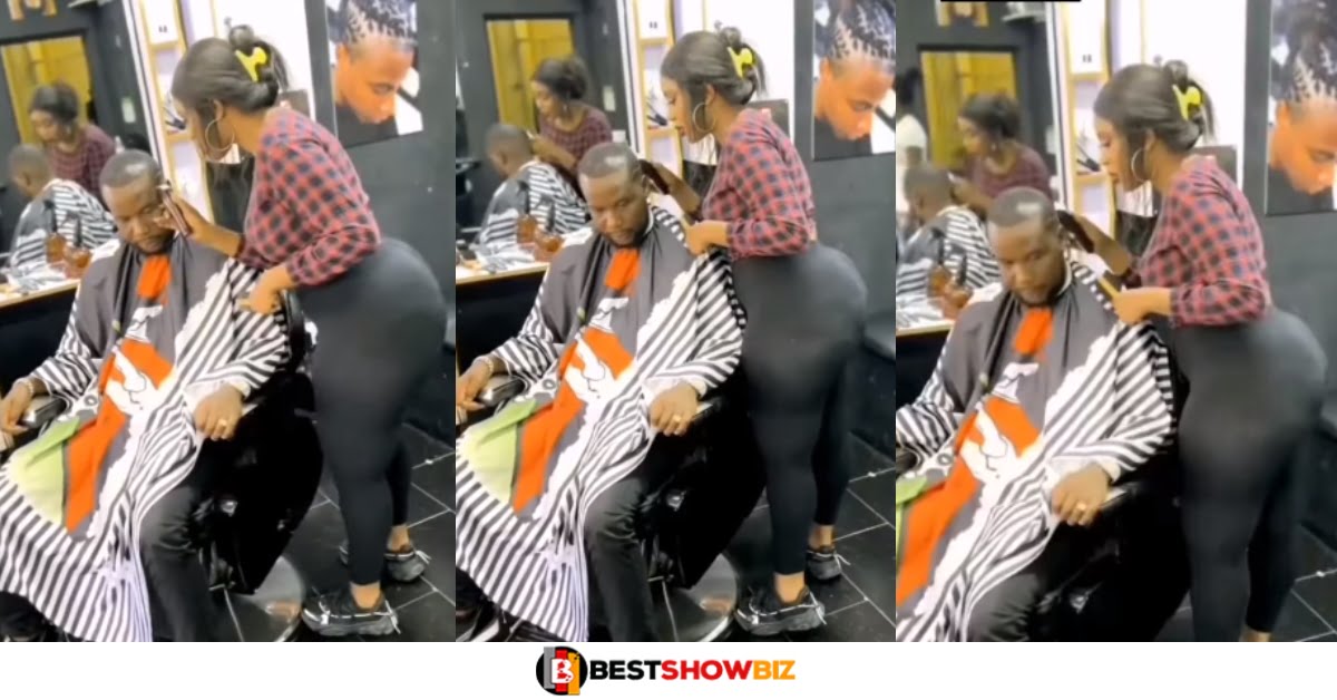 Beautiful female barber Displays her barbering skills in new Video