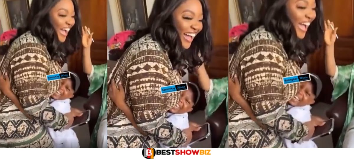 Don Little in Heaven After Getting A Romantic Hug from Jackie Appiah – (Video)