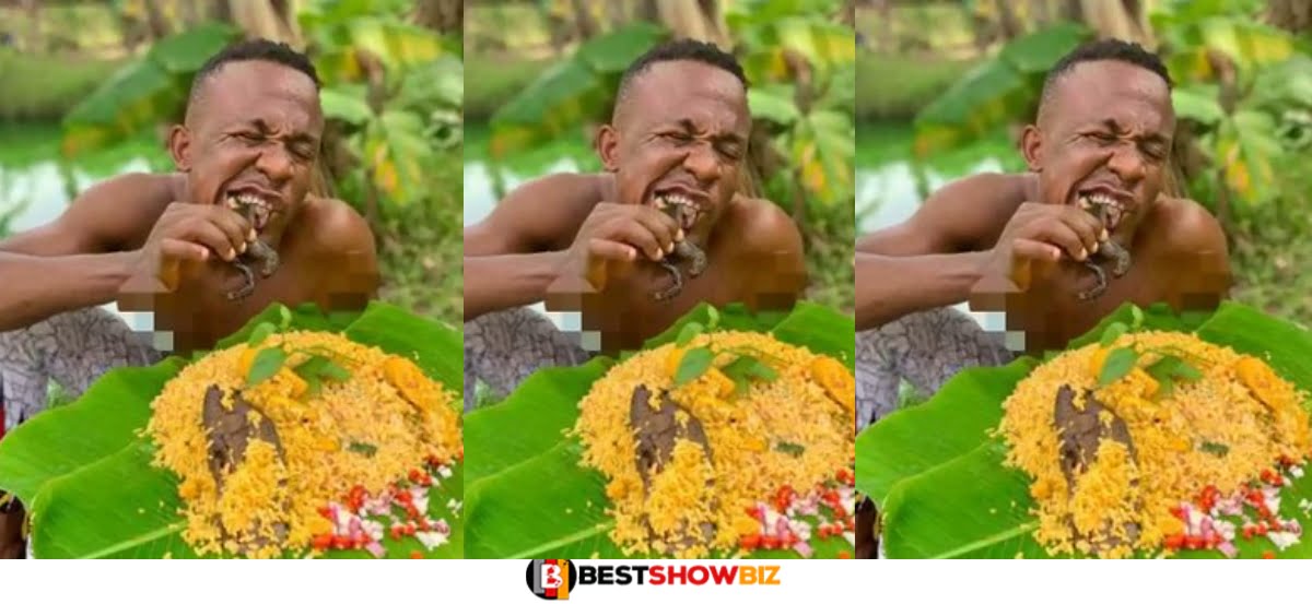 Eating frog meat cures Impotency and Asthma – Man reveals as he shares photos eating frog meat
