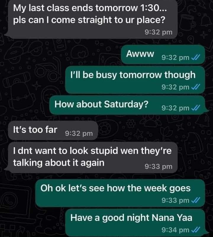 Things dey happen at university of Ghana; see how male student used netflix to chop female student falaaa