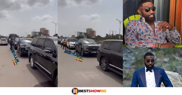 Rich and Young Ghanaian Businessman, Kojo Jones Parades Long Convoy To Kumasi To Get Married