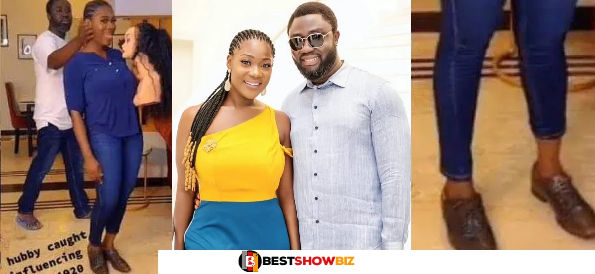Mercy Johnson’s Husband Gives Her A Hot Slᾶp As He Catches Her Making TikTok Video With His Shoes (Video)