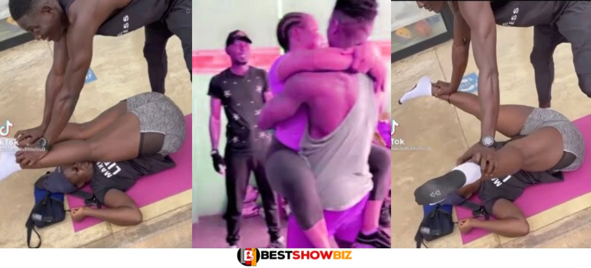 Reactions As Gym Instructor Spotted Enjoying Someone's Girl In the Name of Training