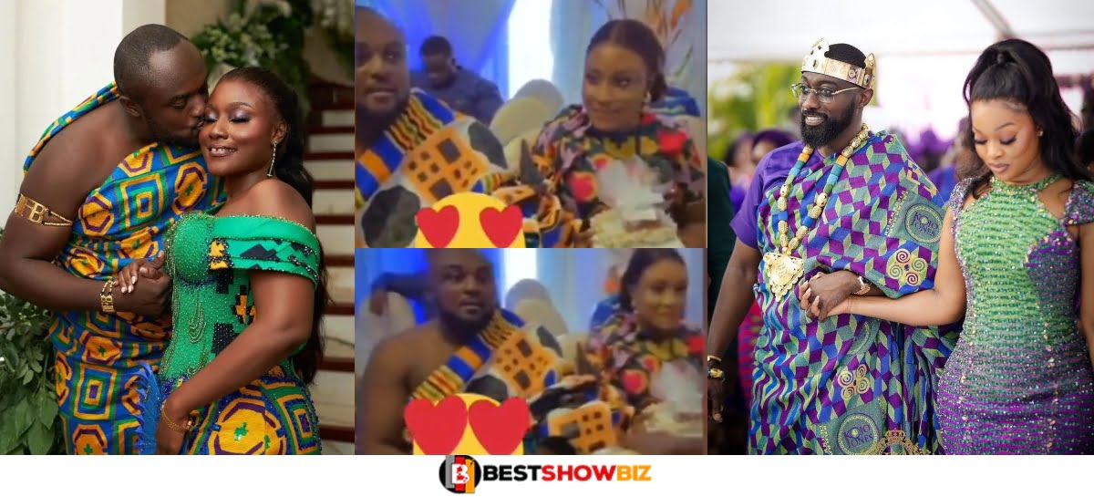 Rich Couple of the Year: CEO of Adinkra Pie and Wife Storm Kojo Jones Wedding in Expensive Kente (Video)
