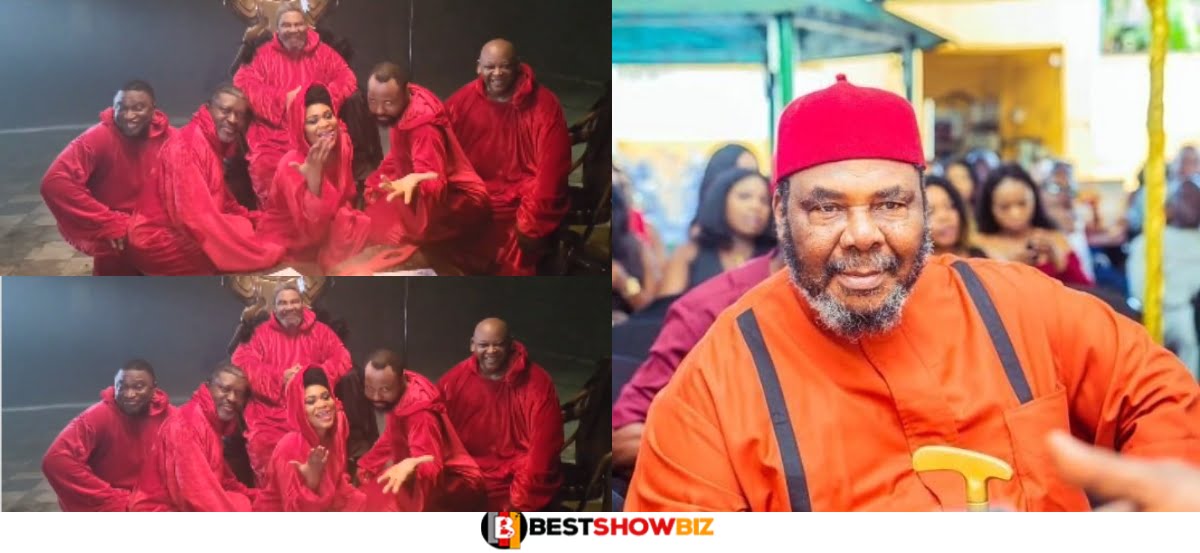 (Video) 74-Year-Old Pete Edochie and Kanayo, Join Others in DropItChallenge