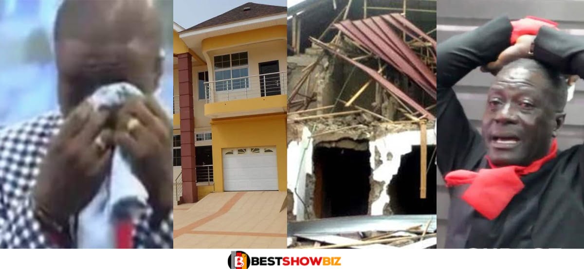 (Video) Captain Smart’s Kumasi House Demolished As He Is Being Arrested For Stealing