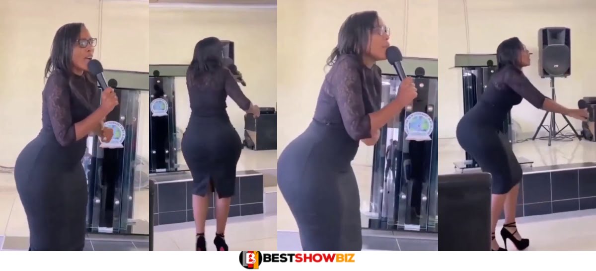 (Video) Lady With Big Backside Confuses Man In Church As She Leads Praises