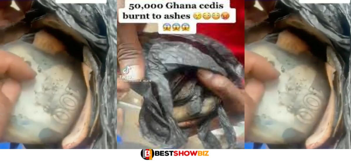 Video: Ghanaian businessman tears up as he loses 50,000ghc in fire