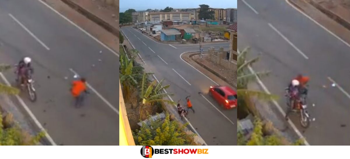 Watch CCTV Evidence Of Street Robbery At Adenta SSNIT Flat Area (Video)