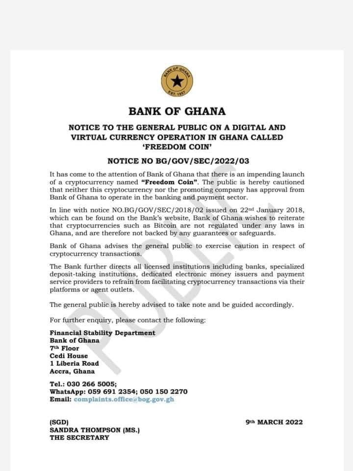 Bank Of Ghana Warn Ghanaians about Cheddar as a potential fraudster as he aims to lunch a crypto coin.