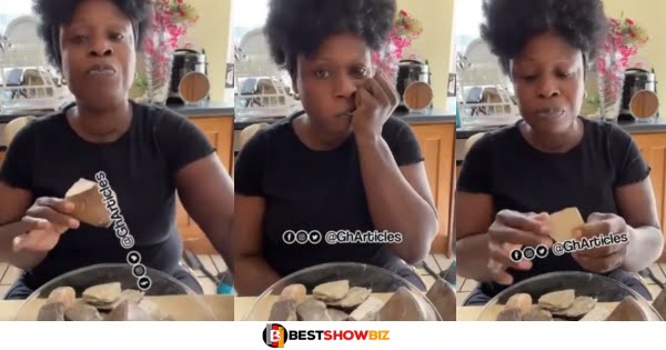 Woman spotted in a viral video chewing stone says it is part of her cultural practices