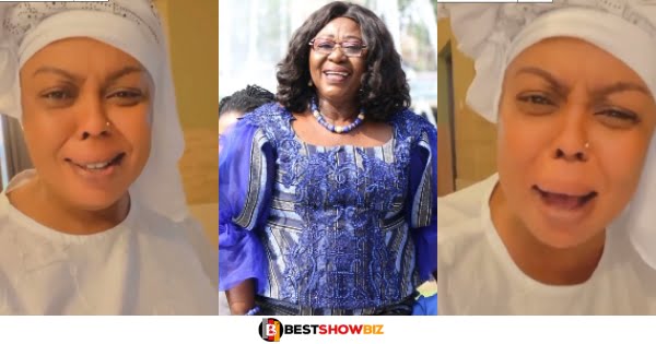 Chief of Staff, Frema Opare gives Afia Schwarzenegger GH50,000 for her father's funeral