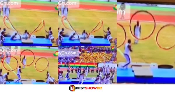 Ghana military disgraces themselves to the world after they failed to nail a fire ring gym drill on live TV (video)