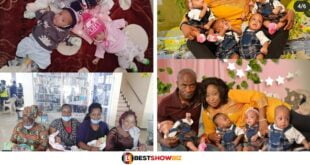 "God has been good to me"- Lady reveals for welcoming quadruplets after 12 years without kids in her marriage.