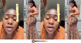 Beautiful lady cries after pink lips cream made her mouth swollen (video)