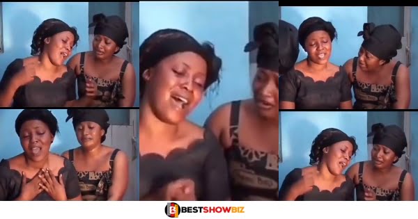 "I will miss your big d!ck"– Widow cries at her husband’s funeral (video)