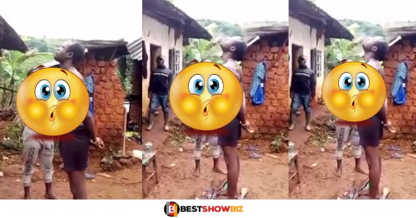 Man goes viral as mᾶchḕte couldn't cut him after an "odeshi ritual" (video)